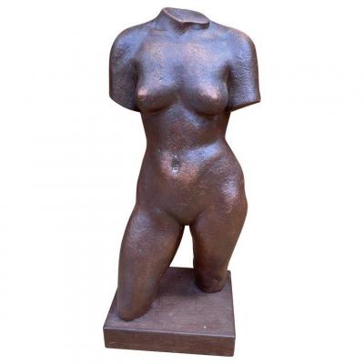 Arthur Dupagne (1889-1961) Africanist Sculpture In Terracotta, Circa 1940-1950