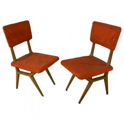 Paire De Chaises  Italian Design Circa 1950/1960