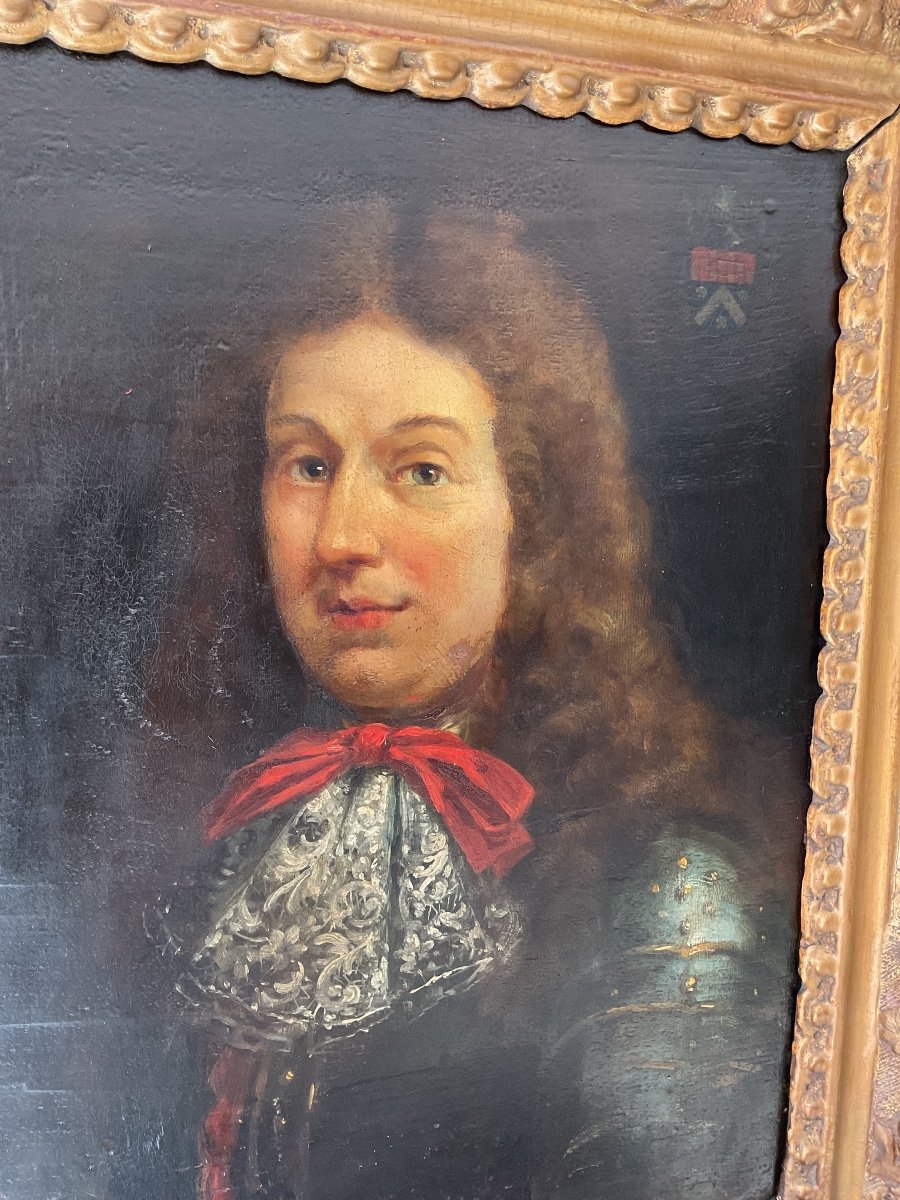 école Française Du XVIIe Portrait Du Comte De La Vault .-photo-2