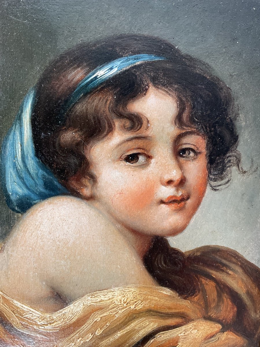 Painting Portrait Of Little Girl -photo-2