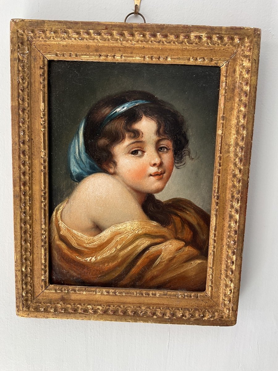 Painting Portrait Of Little Girl 