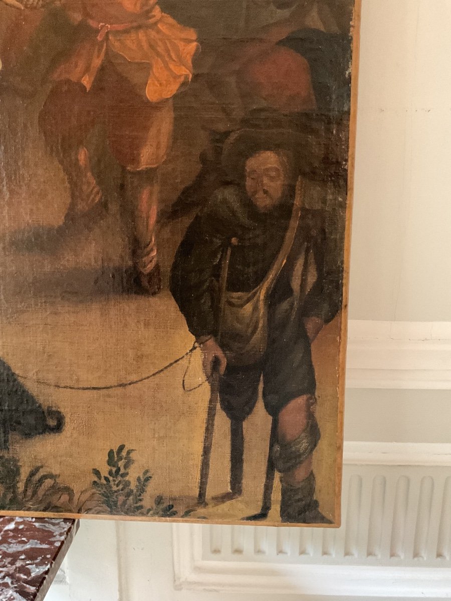 Grande Huile Sur Toile : école Flamande Du XIXe Siècle : « scène De Danse De Village »-photo-5