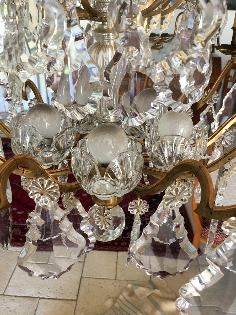 Crystal Plates Cage Chandelier-photo-3