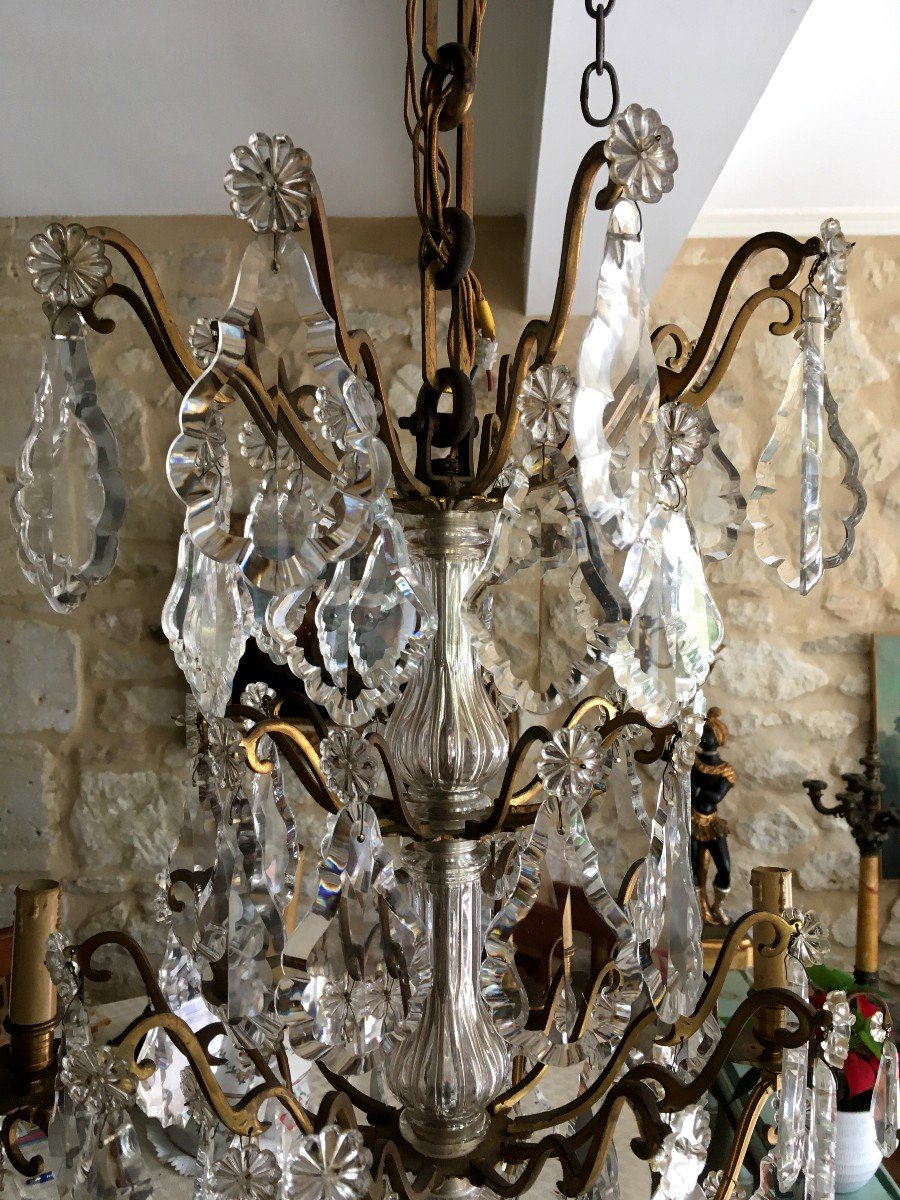 Crystal Plates Cage Chandelier-photo-2