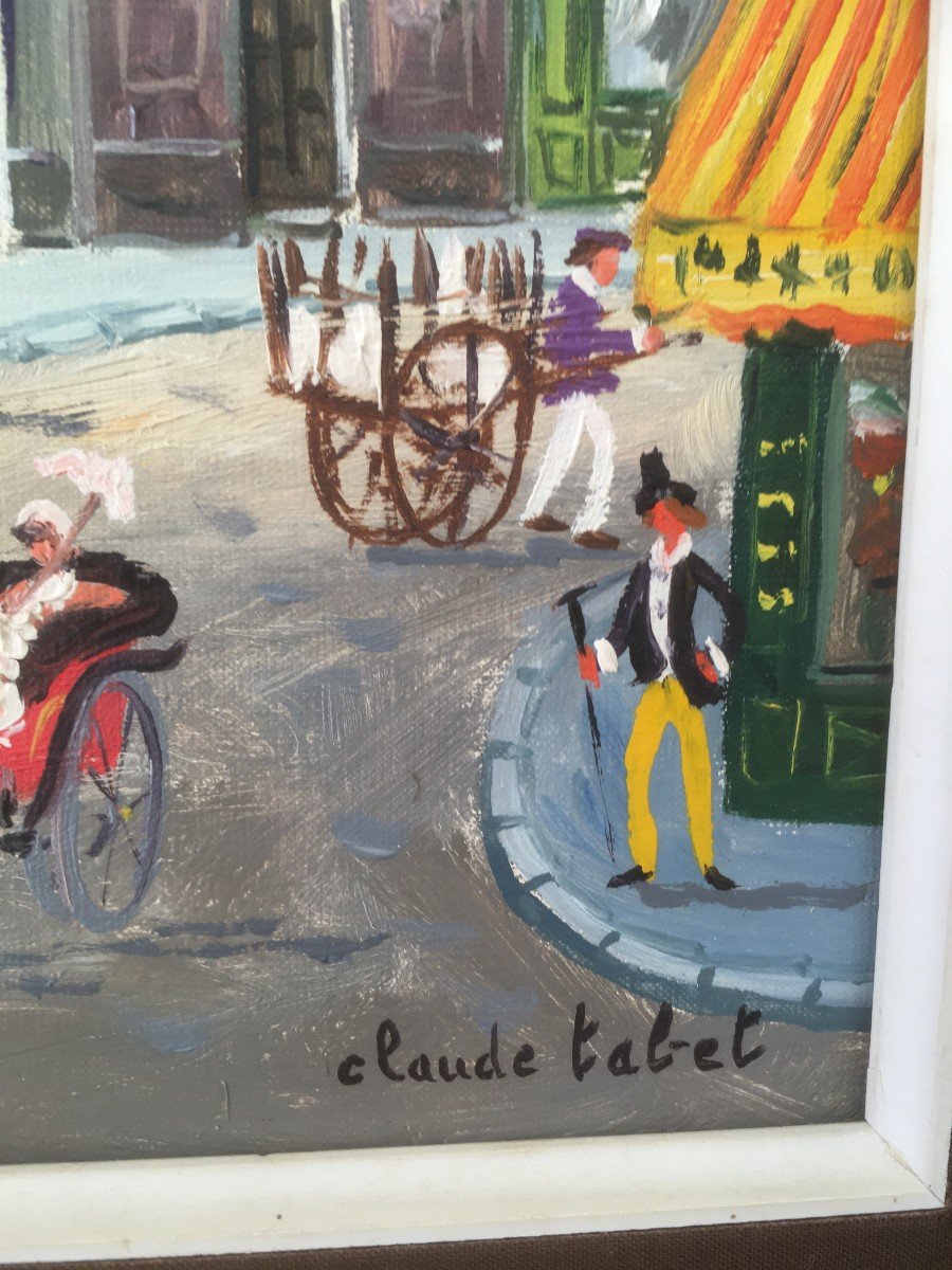 Huile Sur Toile Signée De Claude Tabet-photo-4