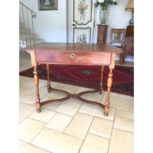 Port Furniture: Writing Table In Solid Mahogany And GaÏac