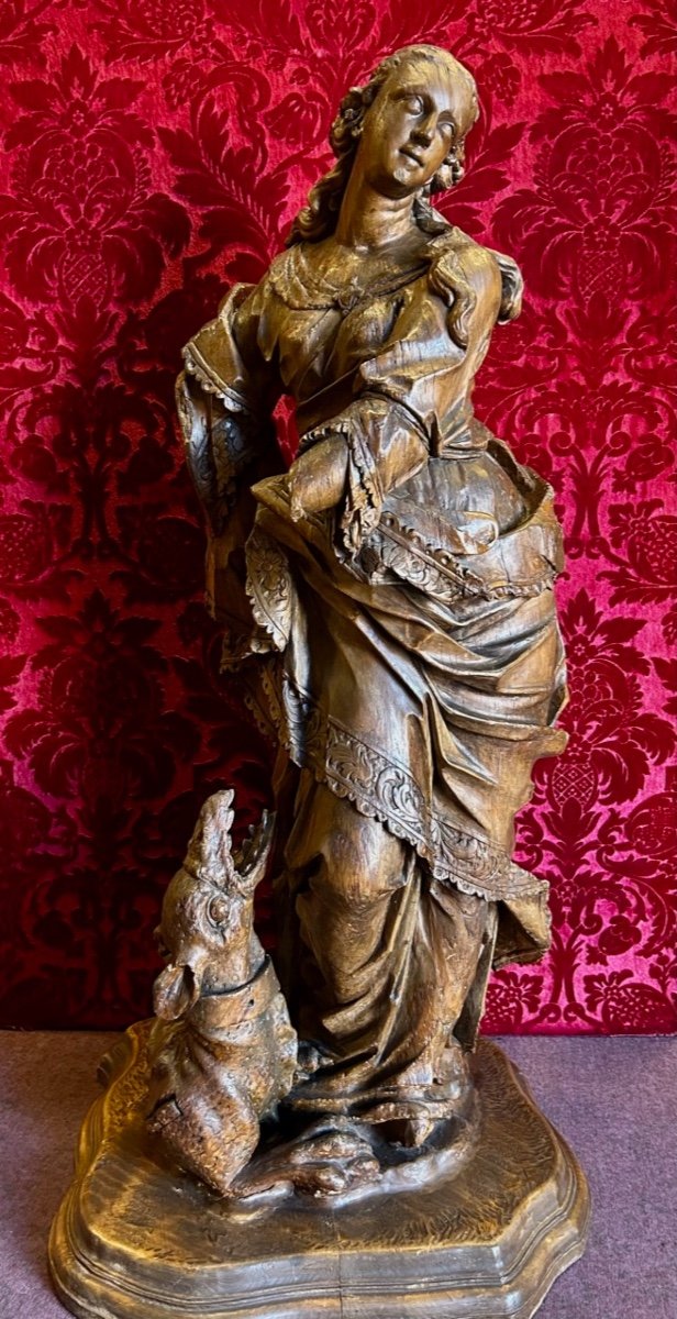 Sainte Marguerite Statue Baroque Début XVIIIe 