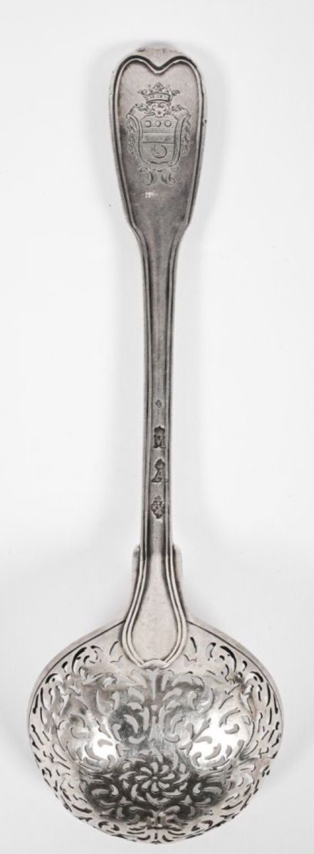 Cuillère à Saupoudrer En Argent, Paris 1775-photo-2