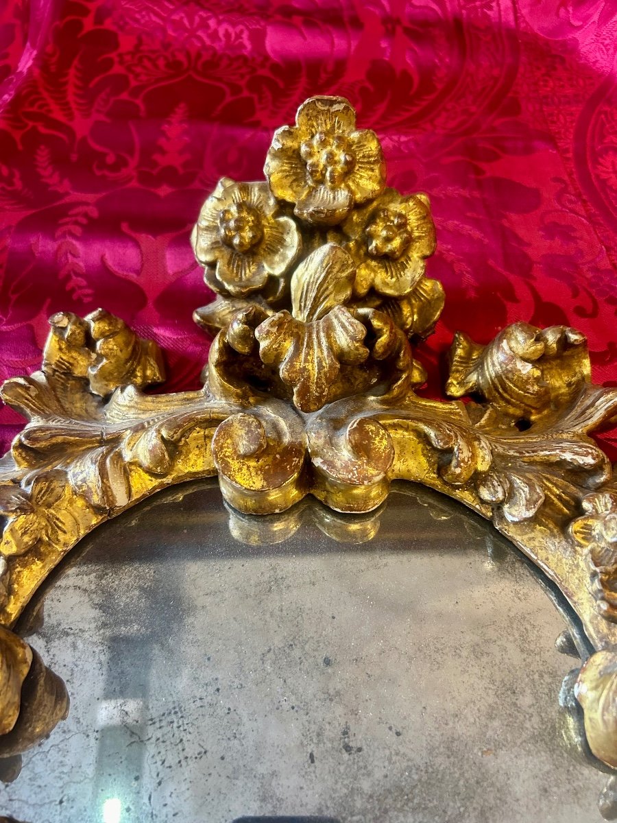 Pair Of 18th Century Golden Wood Mirrors-photo-4