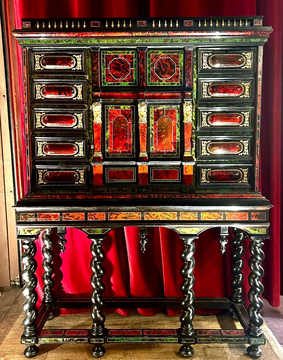 Rare Cabinet En écaille Bicolore XVII