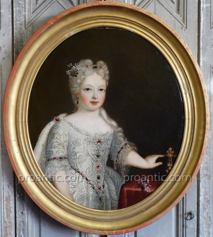 Portrait De Marie Anne Victoire de Bourbon Epoque XVIIIème Siècle-photo-2