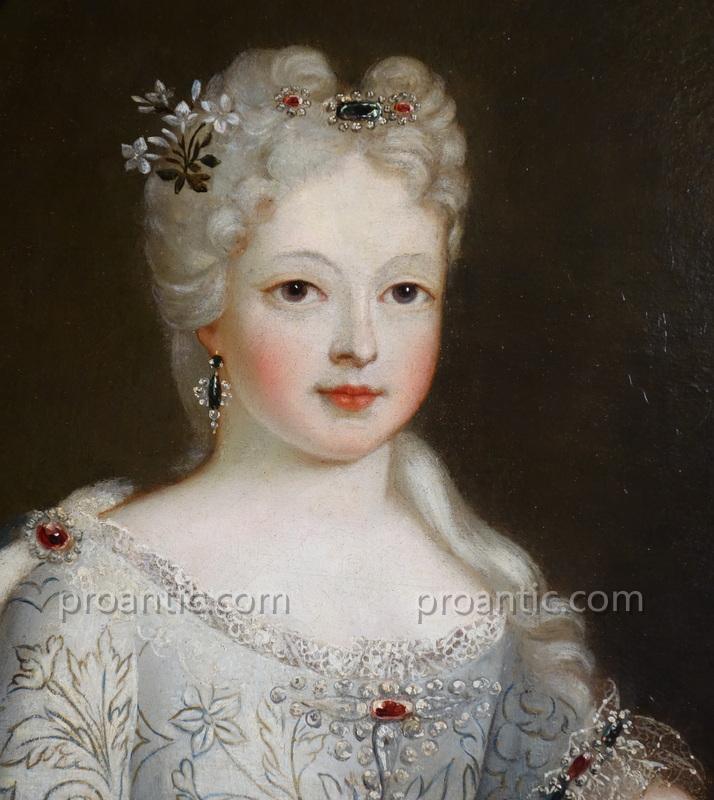 Portrait De Marie Anne Victoire de Bourbon Epoque XVIIIème Siècle-photo-1