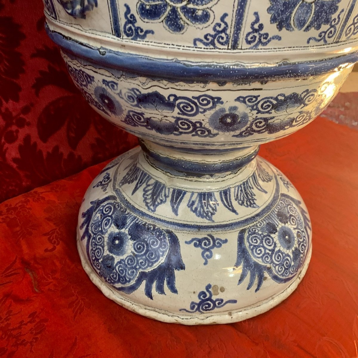 Rare Grand Vase En Faïence De Nevers - Début XVIIIe-photo-3