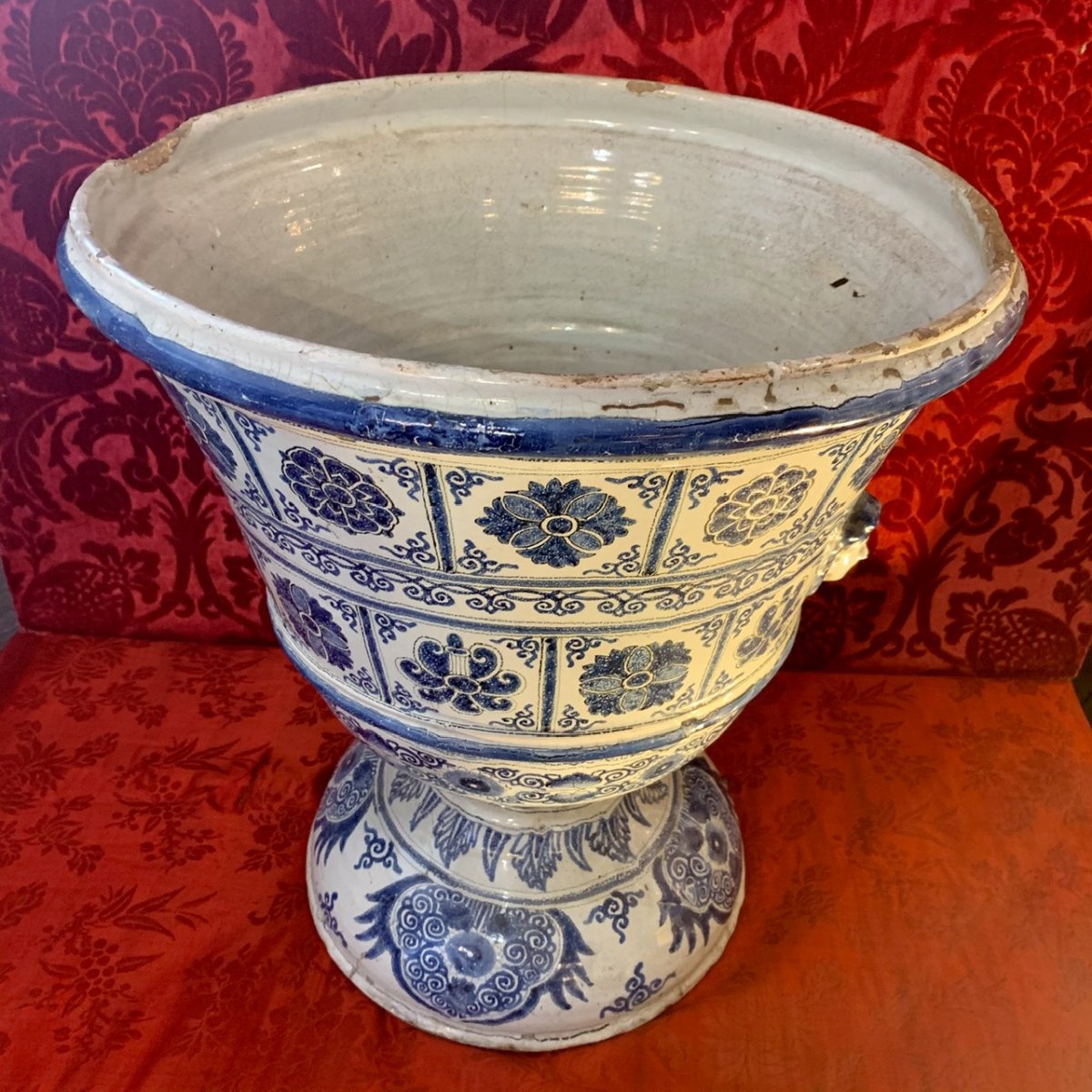 Rare Grand Vase En Faïence De Nevers - Début XVIIIe-photo-4