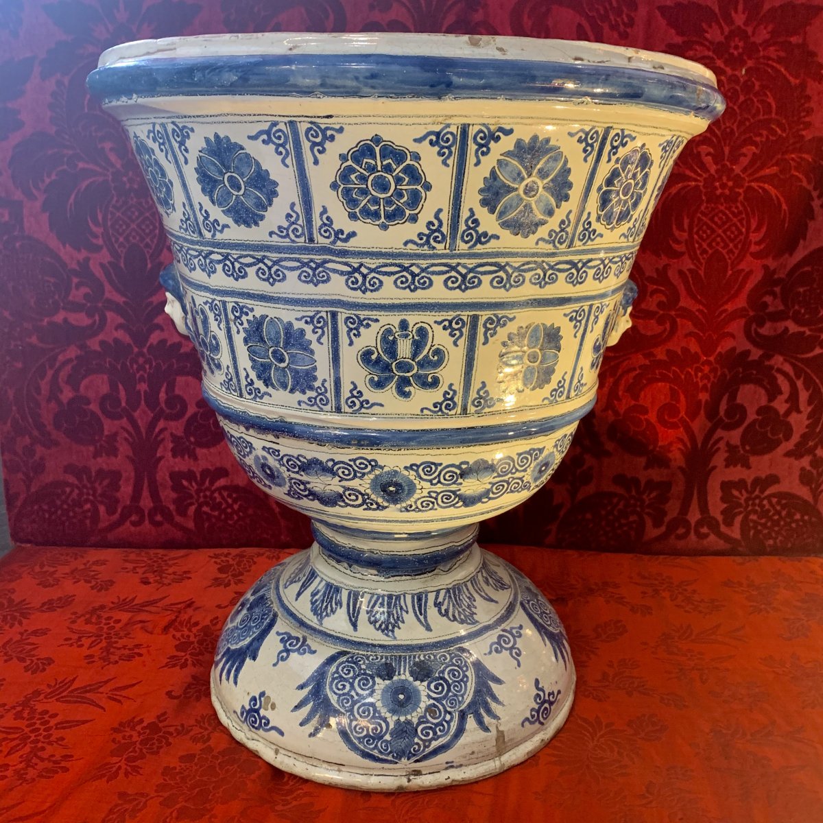 Rare Grand Vase En Faïence De Nevers - Début XVIIIe