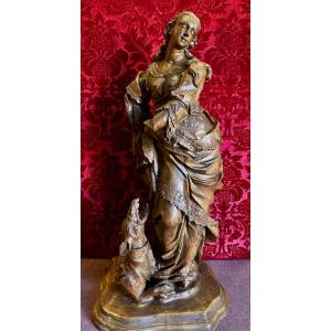 Sainte Marguerite Statue Baroque Début XVIIIe 