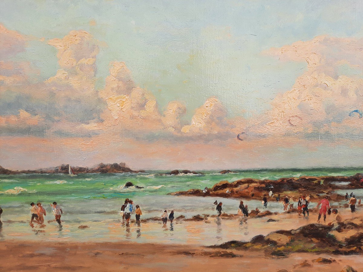 Jean-claude Duteil (1950-) - Huile Sur Toile - Saint-malo -photo-2