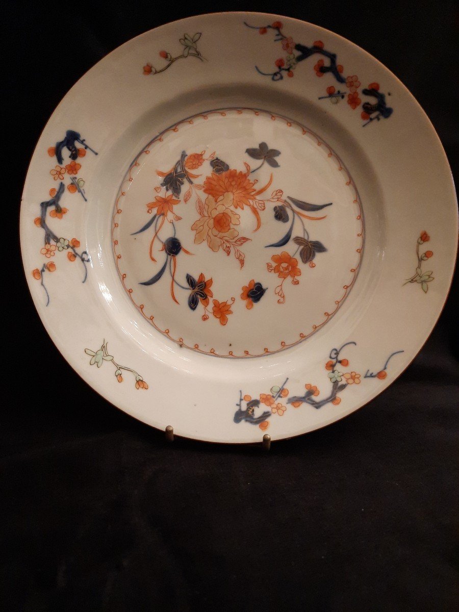 Assiette En Porcelaine Imari Chine (xixe Siècle) -photo-2