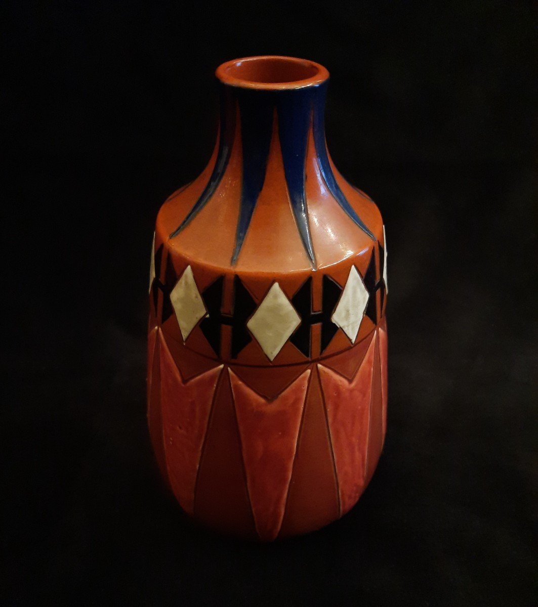 Vase en faïence style Art Nouveau (XXe siècle)-photo-2