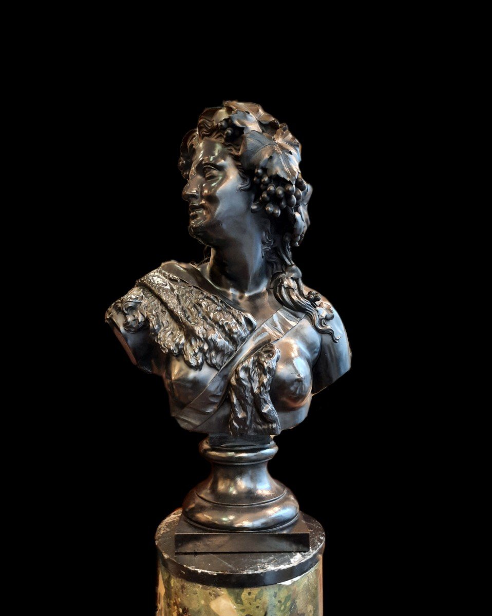 Jean-baptiste Auguste Clésinger (1814-1883) - Paire De Bustes En Bronze "faune Et Bacchante"-photo-4