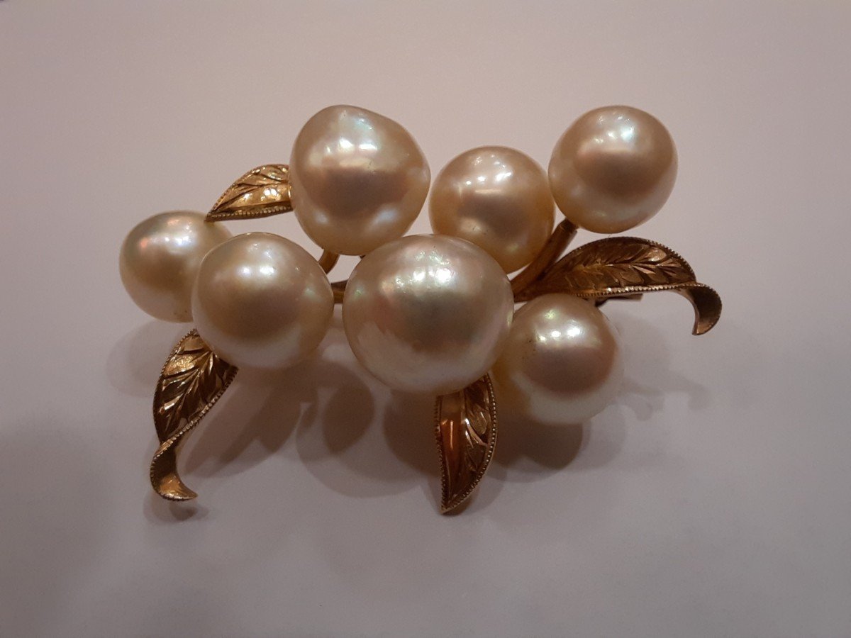 Gold And Pearl Brooch -photo-2