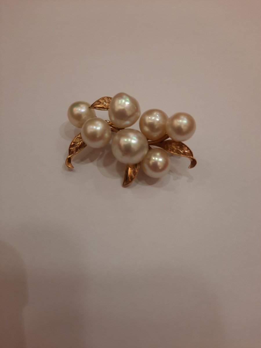 Gold And Pearl Brooch -photo-4