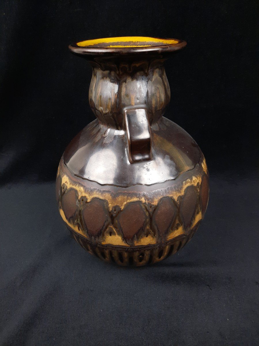 Earthenware Vase From Quimper Odetta (20th Century)-photo-1