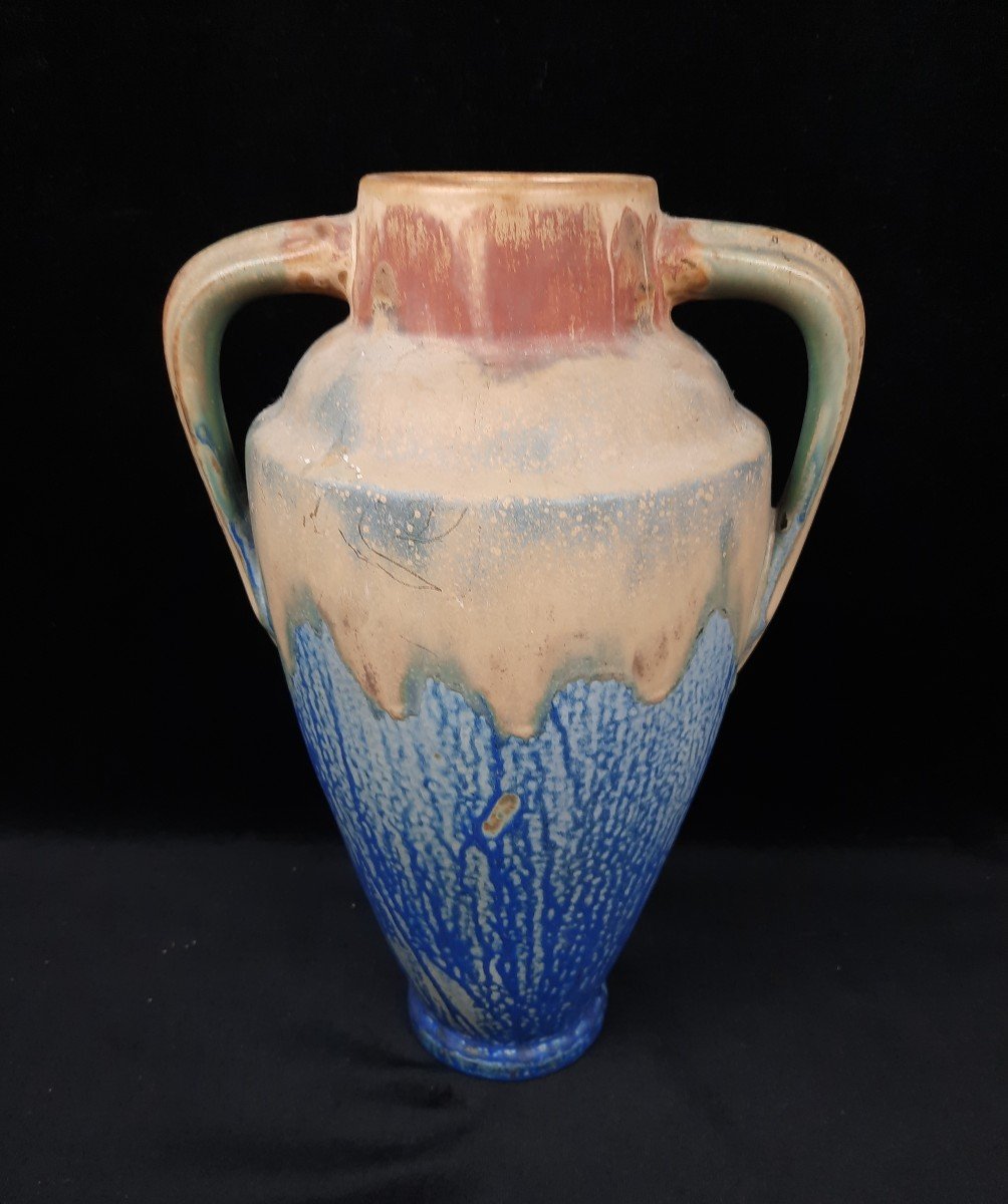 Stoneware Vase By Gilbert Méténier (20th Century)