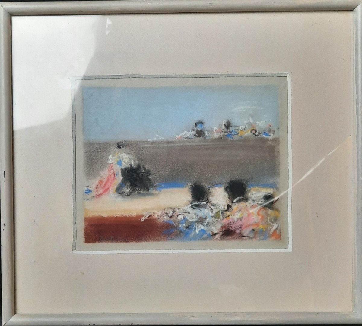 Pastel On Paper - Landscape - By Pierre Doutreleau (20th Century)-photo-4