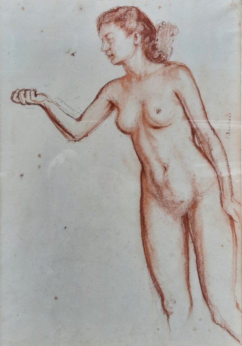 Jean Bouchaud (1891-1977) - Dessin La Sanguine - Femme Nue