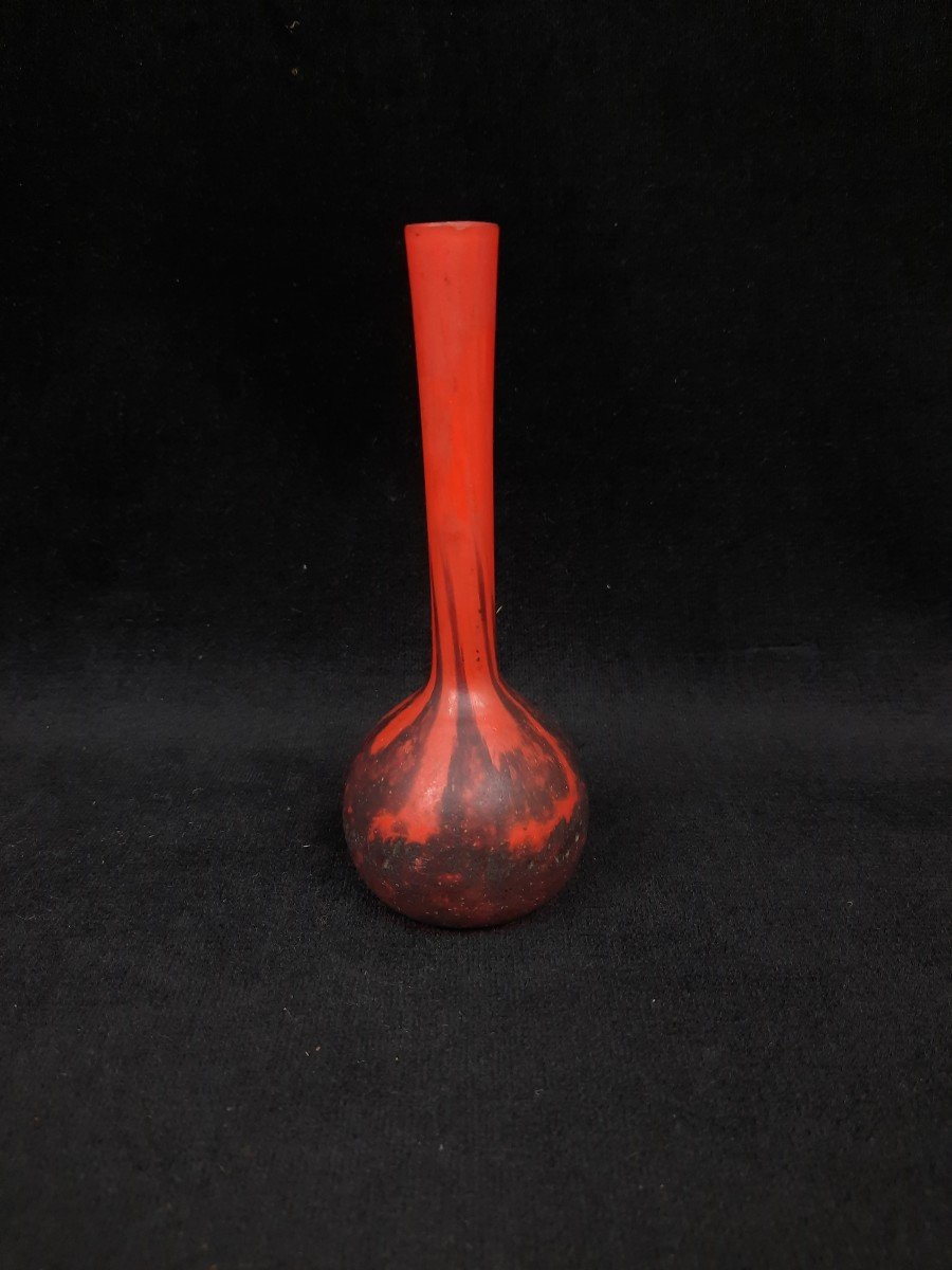 André Delatte Nancy - Small Glass Vase -photo-2