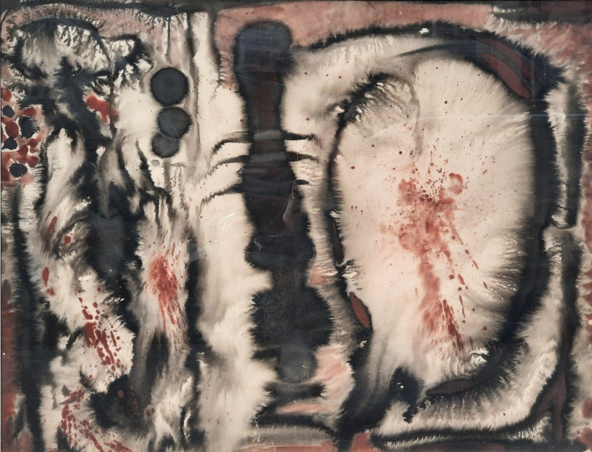 Stanislas Wojcieszynski Dit Wostan (1915 – 1989) - Aquarelle Sur Papier