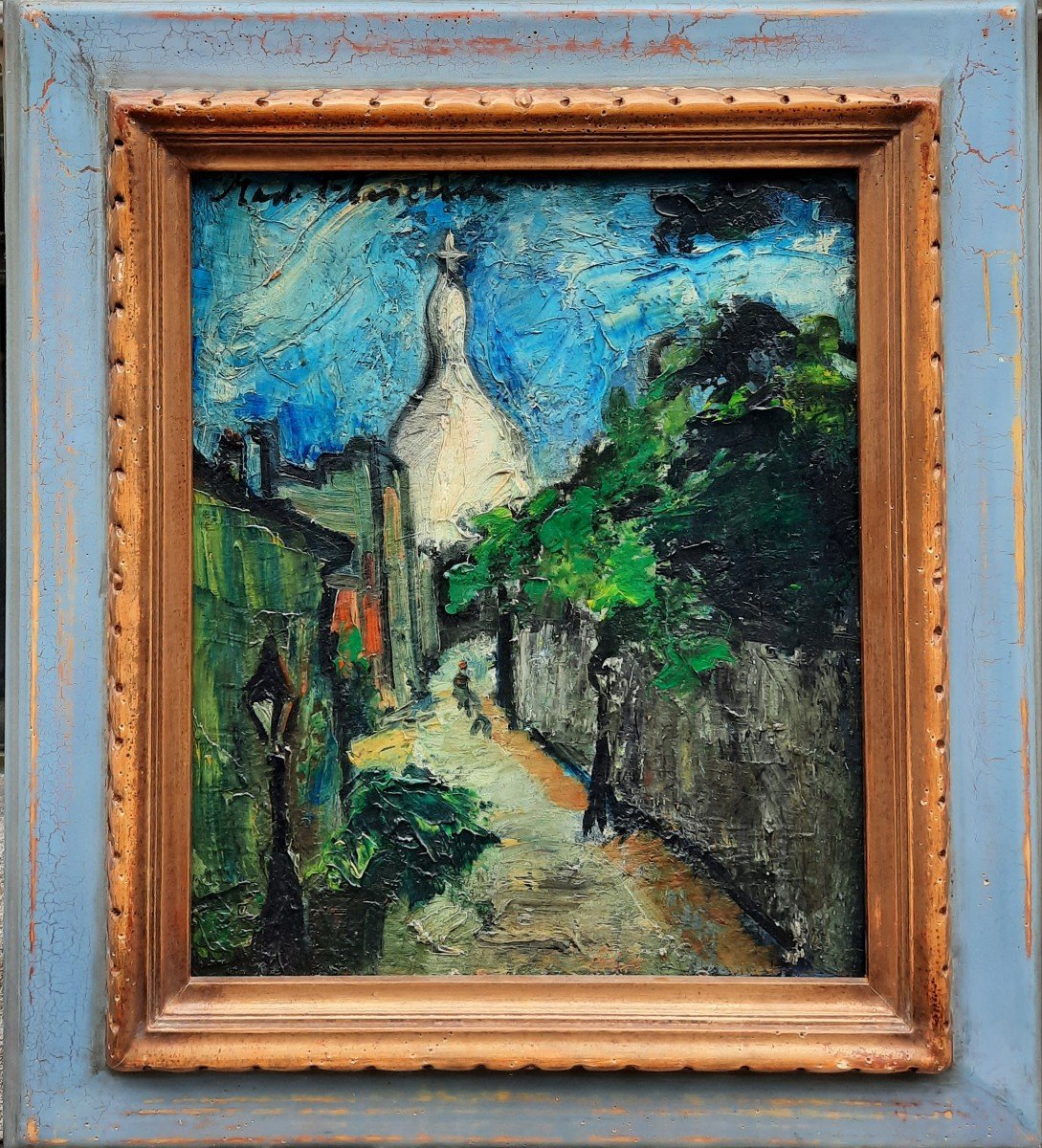 Madeleine Flaschner (1933-2022) - Huile Sur Toile - Le Sacré Coeur De Paris -photo-4