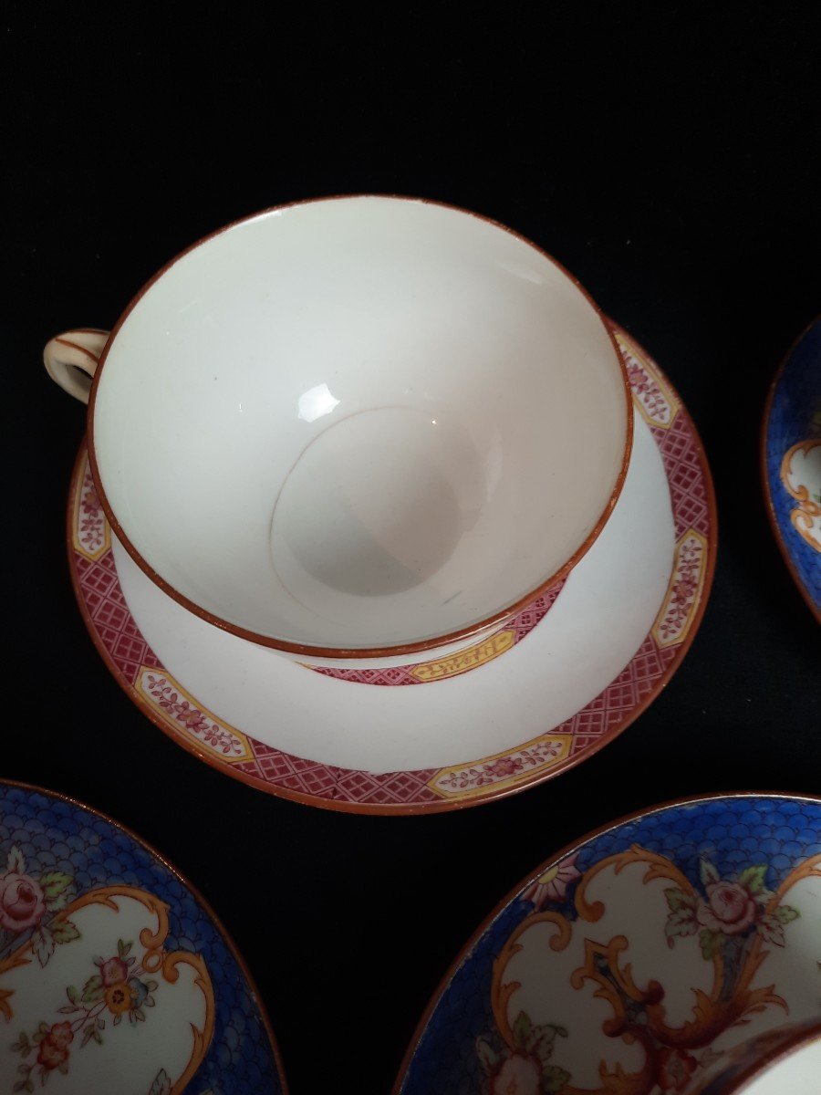 Sarreguemines Porcelain Tea Cup Set-photo-3