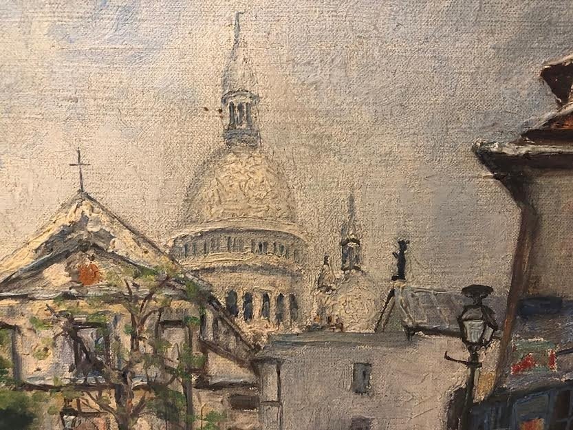 Valentine Arnoulin - Oil On Canvas - View Of Montmartre (19th Century)-photo-4