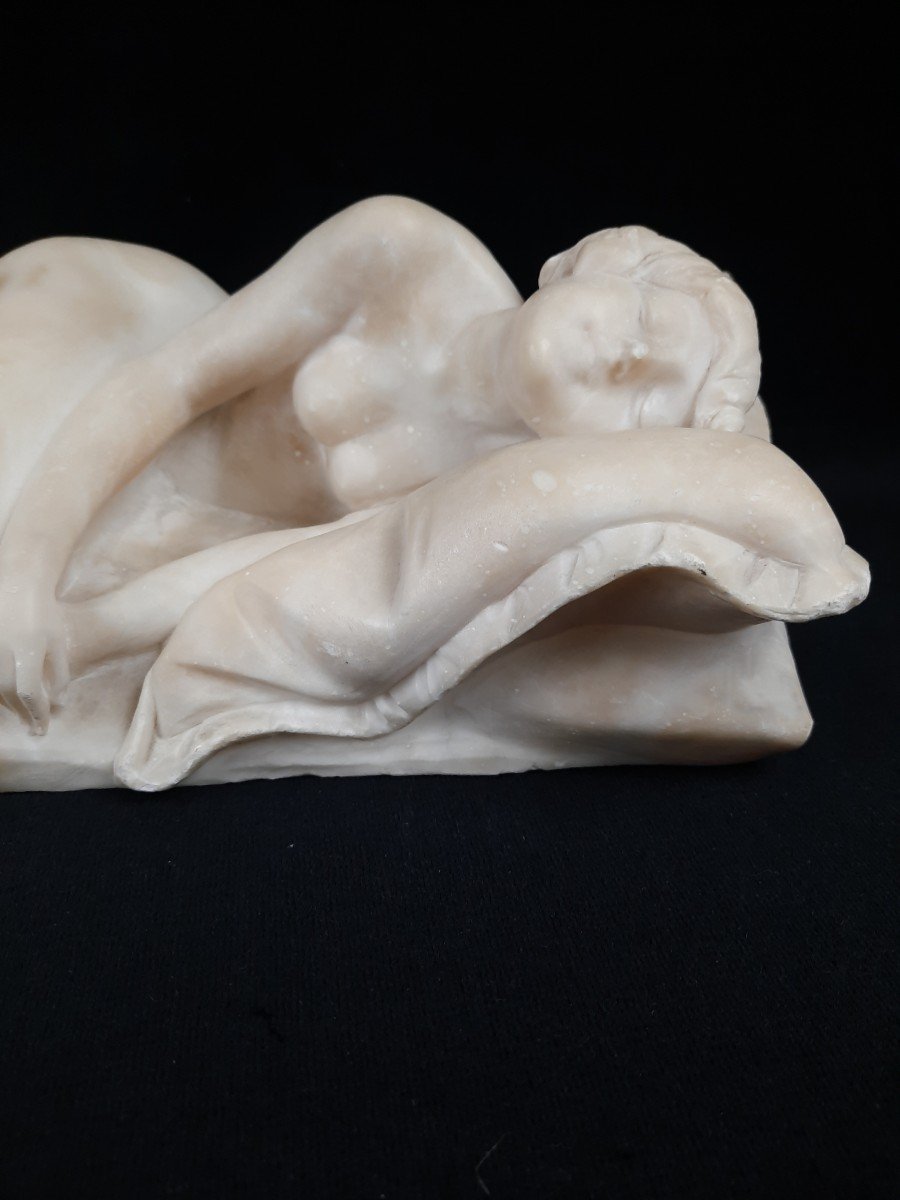 P. Emilio Fiaschi (1858 – 1941) - Alabaster Sculpture -photo-7