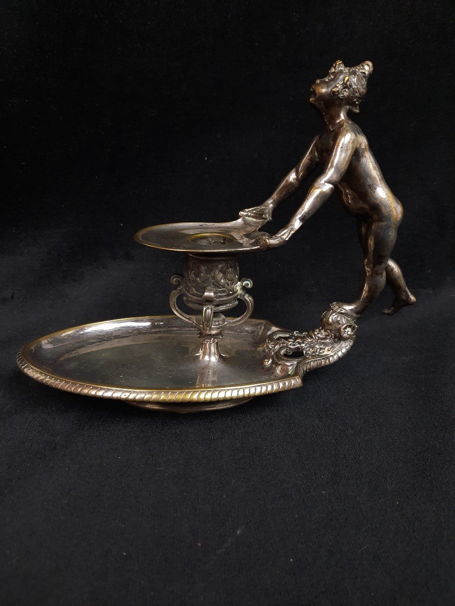 Joseph Chéret Bronze Candle Holder -photo-3