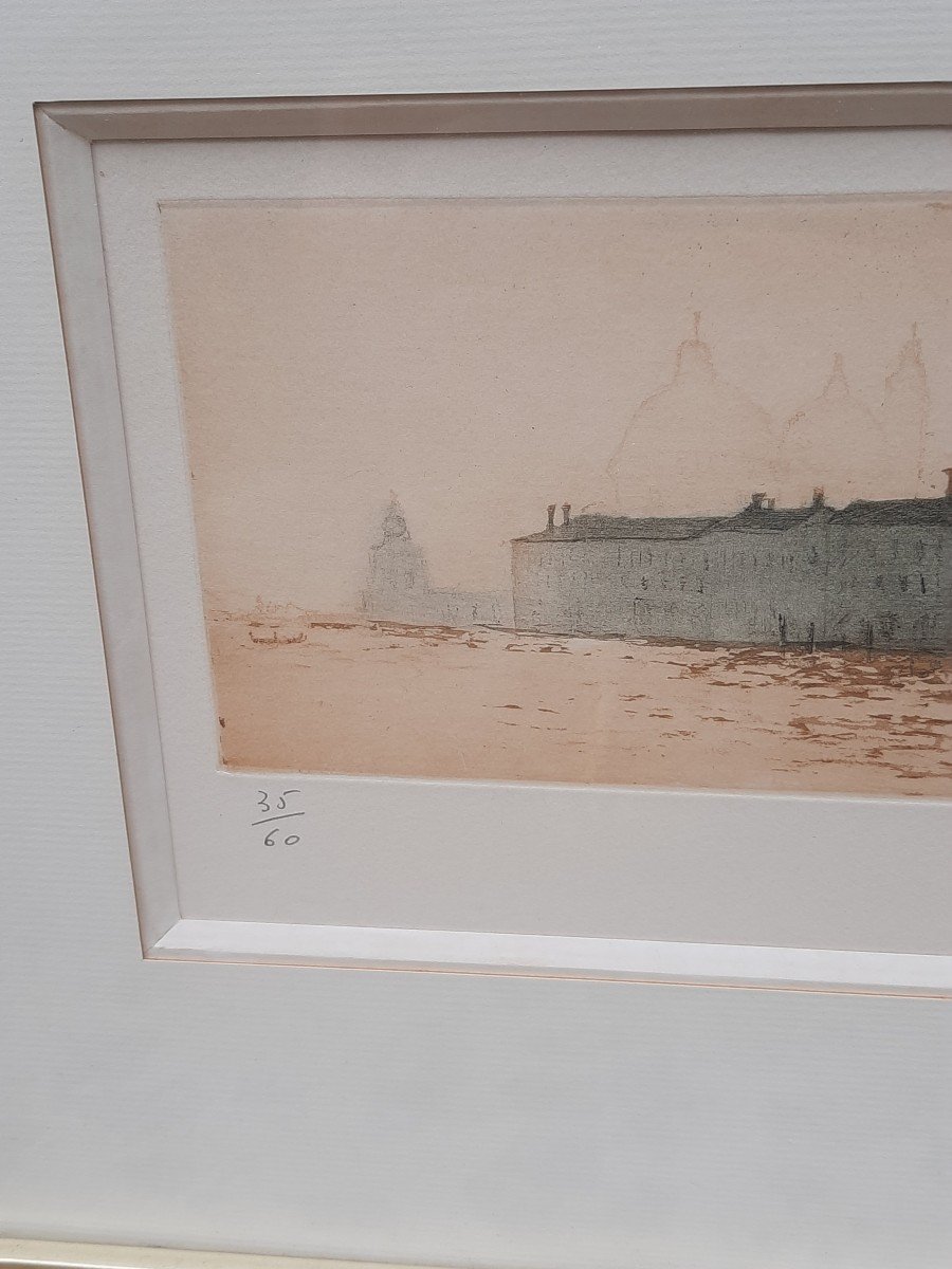 Claude Legros (20th Century) - Lithograph - Venice -photo-2