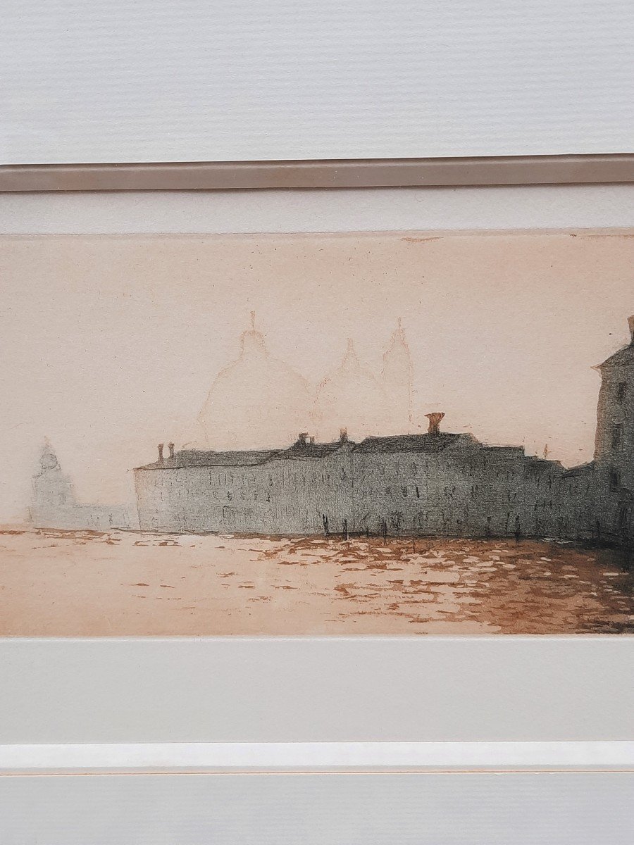 Claude Legros (20th Century) - Lithograph - Venice -photo-1