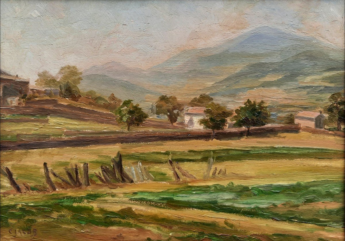 Oil On Panel - Landscape - C. Jacob 