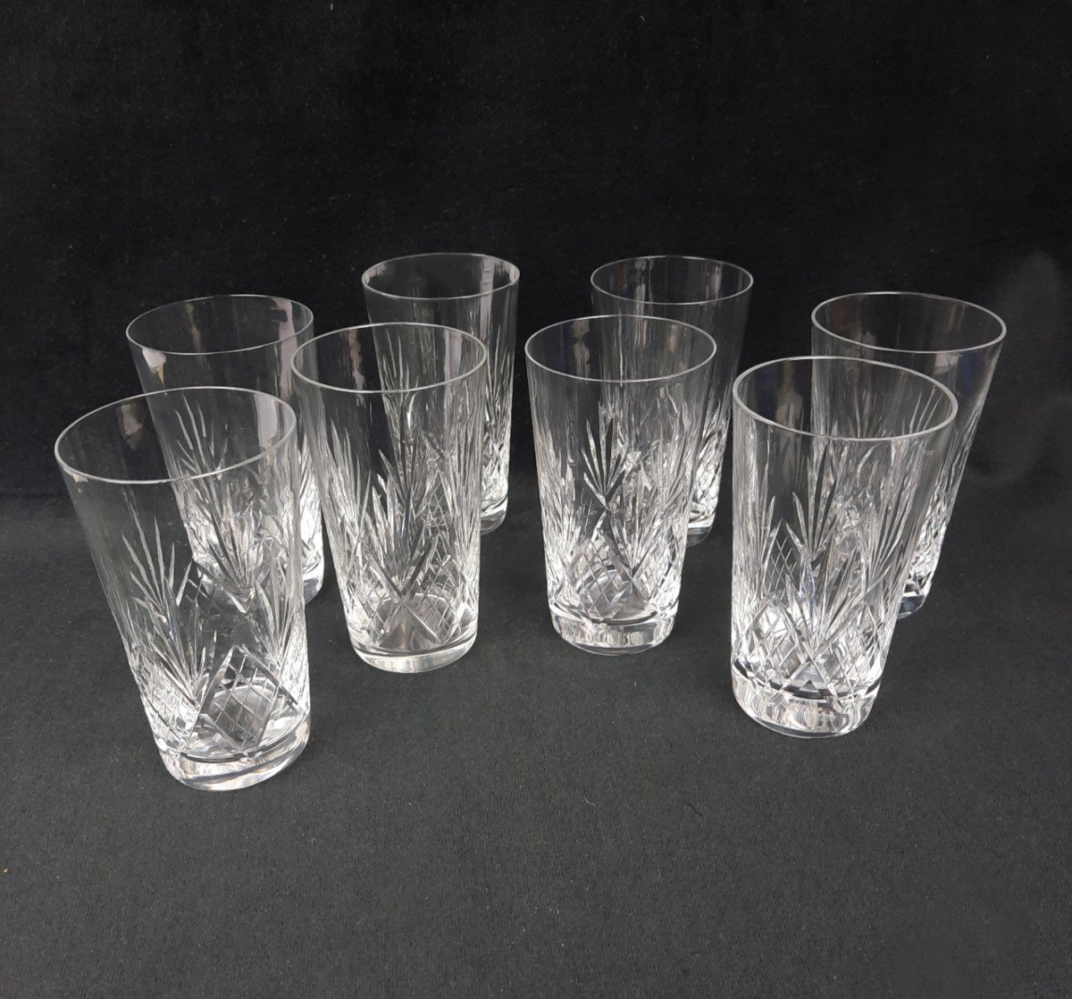 Ensemble De 8 Verres En Cristal - Lorraine (xxe Siècle)