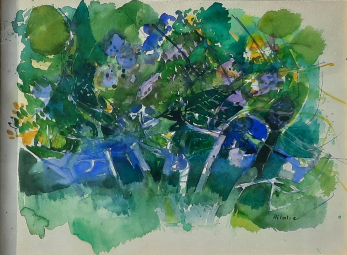 Camille Hilaire (1916-2004) - Aquarelle Abstraite 