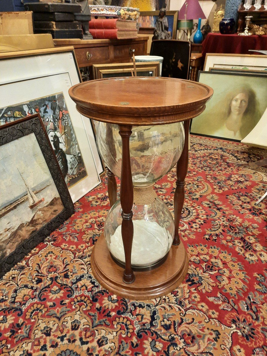 Marine Hourglass Pedestal Table - 19th Century-photo-2