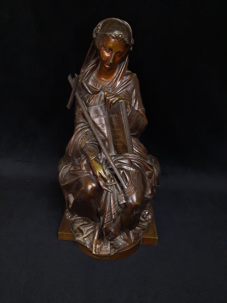 François Théodore Devaulx (1808 - 1871) - Bronze Seated Woman-photo-2