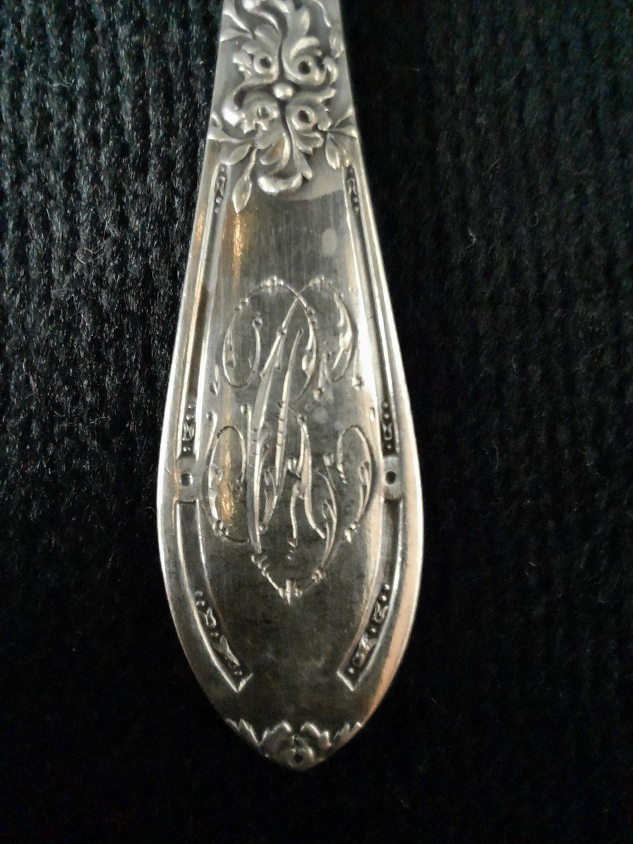 12 Minerva Silver Spoons - 1900 -photo-1