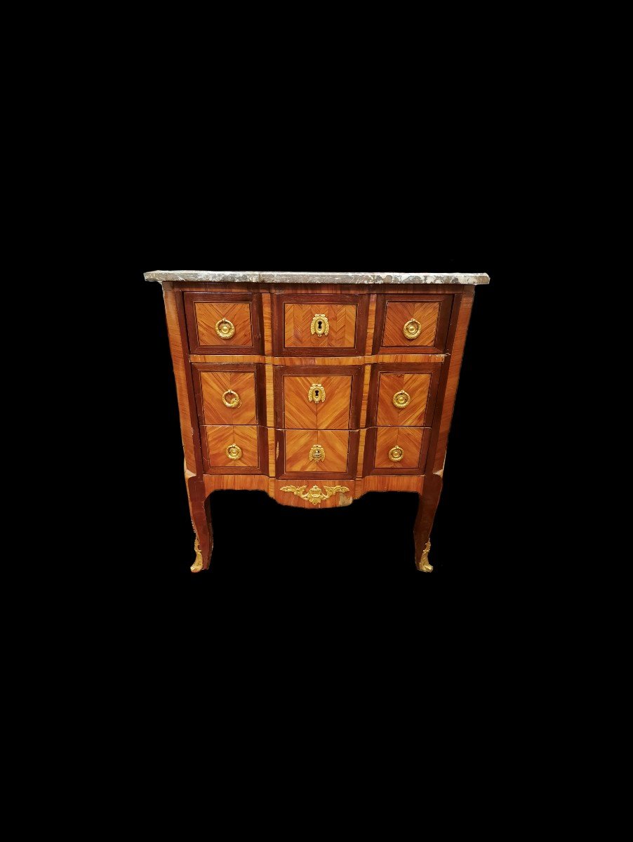 Louis XV Style Chest Of Drawers (19th Century)-photo-4