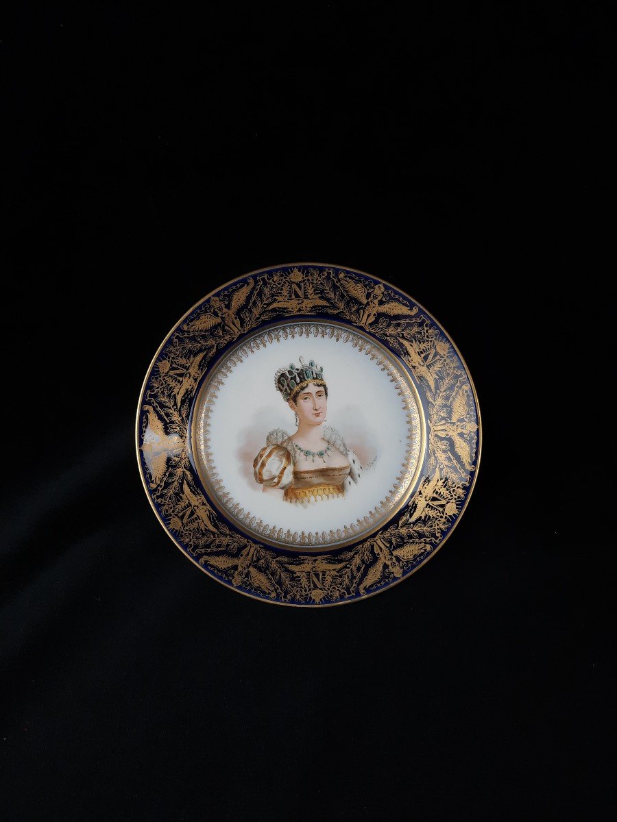 Assiette En Porcelaine De Sèvre (xixe Siècle)-photo-2