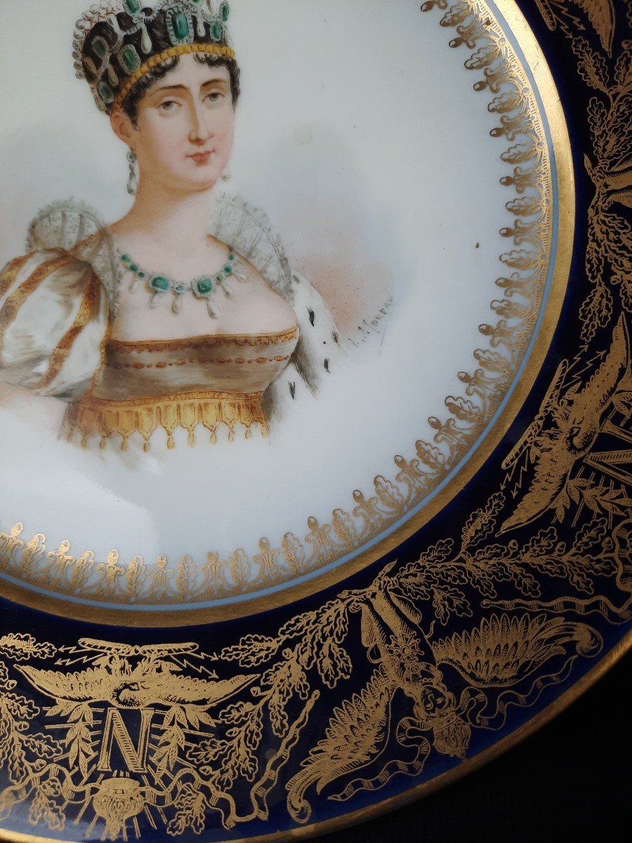 Assiette En Porcelaine De Sèvre (xixe Siècle)-photo-3