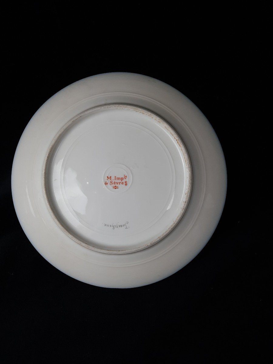 Assiette En Porcelaine De Sèvre (xixe Siècle)-photo-4