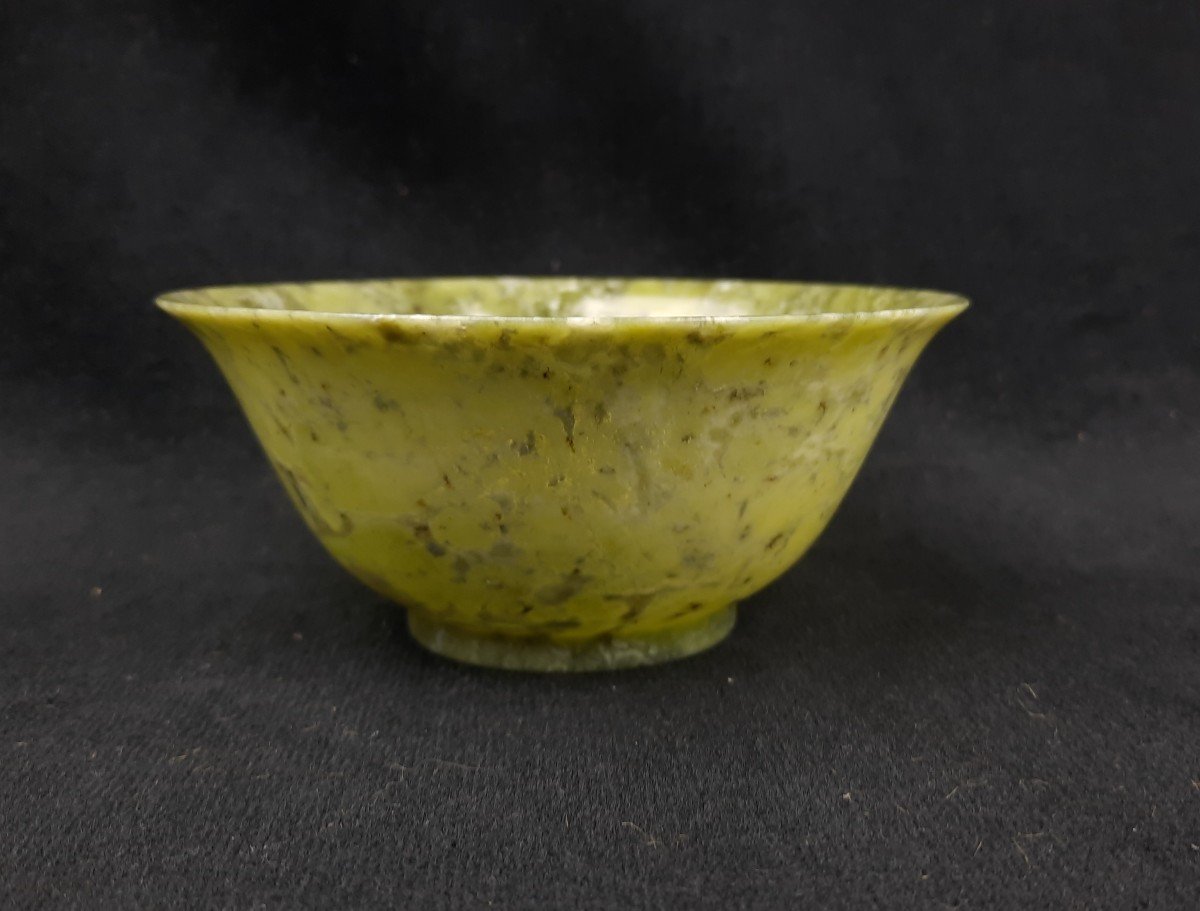 Bol ou coupe De Jade Vert Aux épinard (chine)